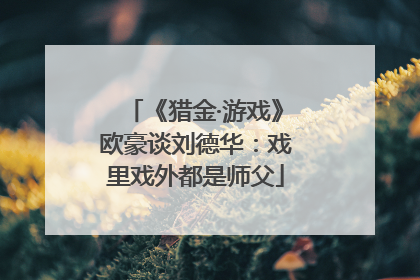 《猎金·游戏》欧豪谈刘德华：戏里戏外都是师父