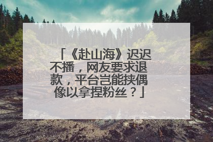 《赴山海》迟迟不播，网友要求退款，平台岂能挟偶像以拿捏粉丝？