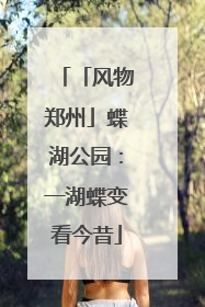「风物郑州」蝶湖公园：一湖蝶变看今昔