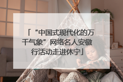 “中国式现代化的万千气象”网络名人安徽行活动走进休宁