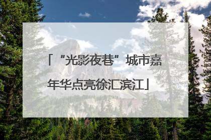 “光影夜巷”城市嘉年华点亮徐汇滨江