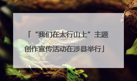 “我们在太行山上”主题创作宣传活动在涉县举行