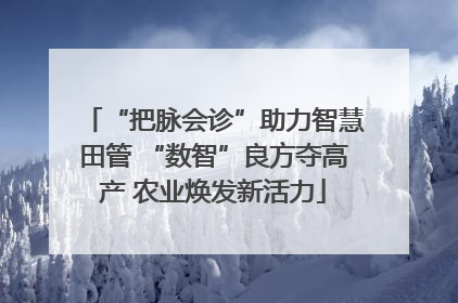 “把脉会诊”助力智慧田管 “数智”良方夺高产 农业焕发新活力