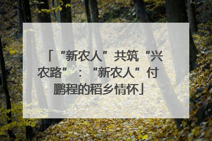 “新农人”共筑“兴农路”：“新农人”付鹏程的稻乡情怀