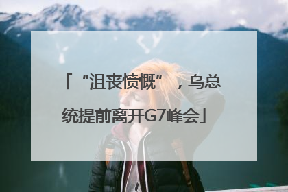 “沮丧愤慨”，乌总统提前离开G7峰会