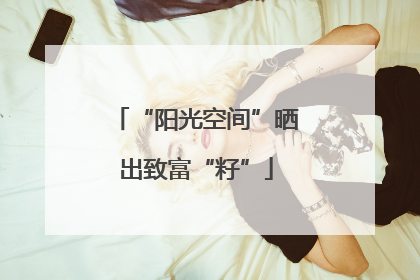 “阳光空间”晒出致富“籽”