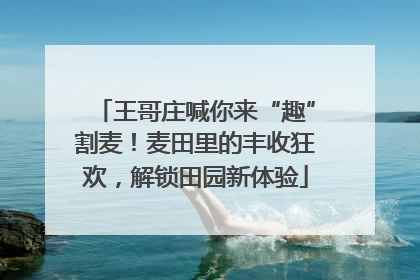王哥庄喊你来“趣”割麦！麦田里的丰收狂欢，解锁田园新体验