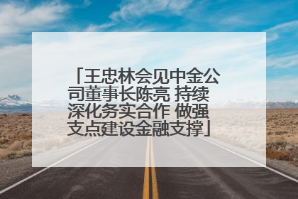 王忠林会见中金公司董事长陈亮 持续深化务实合作 做强支点建设金融支撑