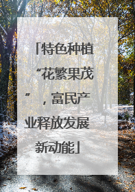 特色种植“花繁果茂”，富民产业释放发展新动能