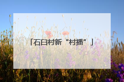 石臼村新“村播”