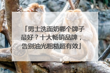 男士洗面奶哪个牌子最好？十大畅销品牌，告别油光粗糙超有效