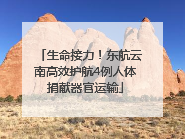 生命接力！东航云南高效护航4例人体捐献器官运输