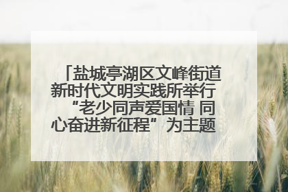 盐城亭湖区文峰街道新时代文明实践所举行“老少同声爱国情 同心奋进新征程”为主题的红色文化活动