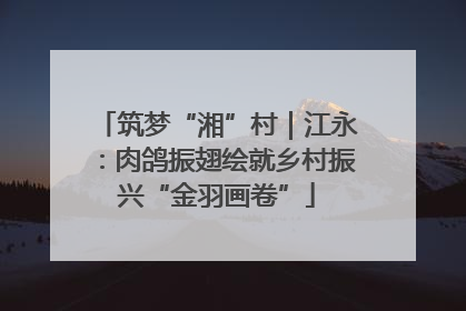 筑梦“湘”村｜江永：肉鸽振翅绘就乡村振兴“金羽画卷”