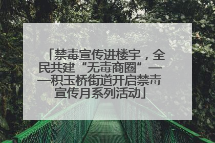禁毒宣传进楼宇，全民共建“无毒商圈”——积玉桥街道开启禁毒宣传月系列活动