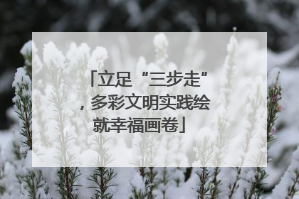 立足“三步走”，多彩文明实践绘就幸福画卷