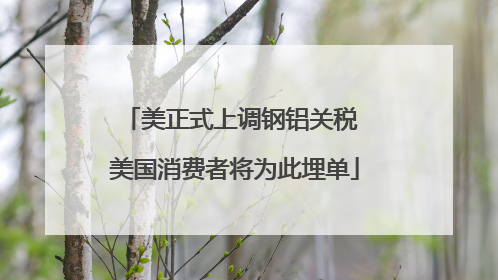 美正式上调钢铝关税 美国消费者将为此埋单