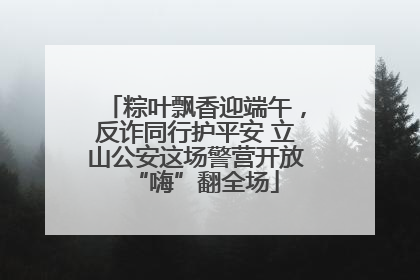 粽叶飘香迎端午，反诈同行护平安 立山公安这场警营开放“嗨”翻全场