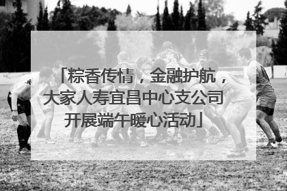 粽香传情，金融护航，大家人寿宜昌中心支公司开展端午暖心活动