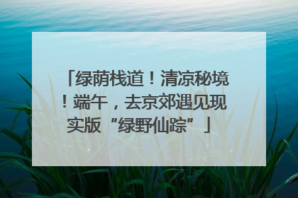 绿荫栈道！清凉秘境！端午，去京郊遇见现实版“绿野仙踪”