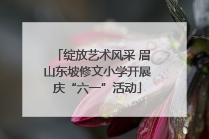 绽放艺术风采 眉山东坡修文小学开展庆“六一”活动