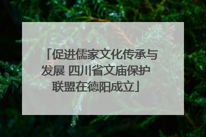 促进儒家文化传承与发展 四川省文庙保护联盟在德阳成立