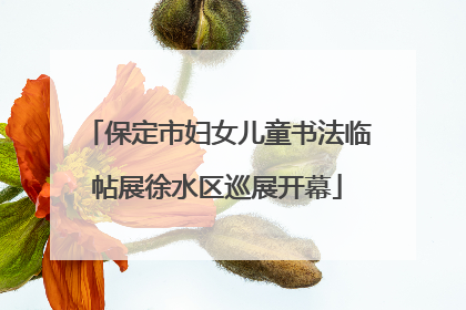 保定市妇女儿童书法临帖展徐水区巡展开幕