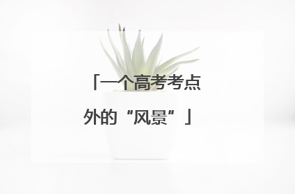 一个高考考点外的“风景”
