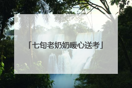 七旬老奶奶暖心送考