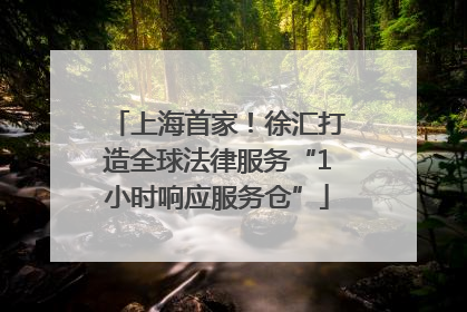 上海首家！徐汇打造全球法律服务“1小时响应服务仓”