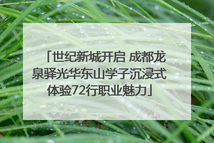 世纪新城开启 成都龙泉驿光华东山学子沉浸式体验72行职业魅力