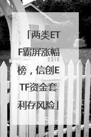两类ETF霸屏涨幅榜，信创ETF资金套利存风险