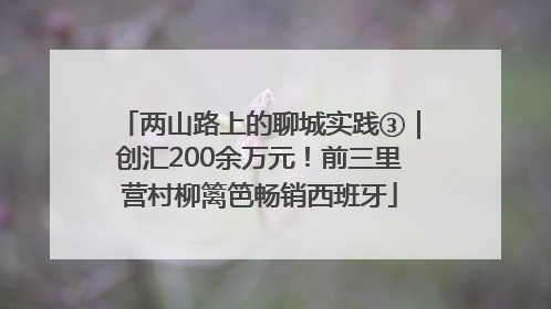两山路上的聊城实践③｜创汇200余万元！前三里营村柳篱笆畅销西班牙