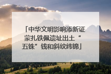 中华文明影响添新证 蒙扎铁佩遗址出土“五铢”钱和斜纹纬锦