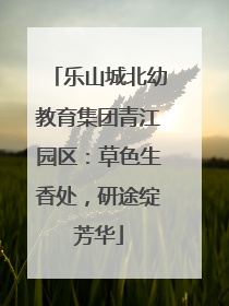 乐山城北幼教育集团青江园区：草色生香处，研途绽芳华