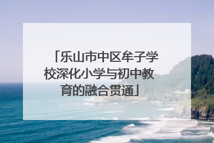 乐山市中区牟子学校深化小学与初中教育的融合贯通