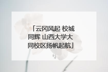 云冈风起 校城同辉 山西大学大同校区扬帆起航