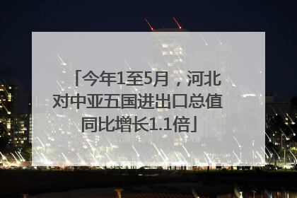 今年1至5月，河北对中亚五国进出口总值同比增长1.1倍