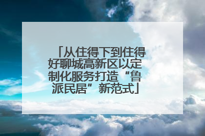 从住得下到住得好聊城高新区以定制化服务打造“鲁派民居”新范式