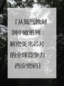从氮气蚀刻到中欧班列：解密美光芯片的全球竞争力西安密码