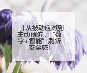 从被动应对到主动预防，“数字+智能”刷新安全感