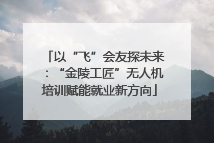 以“飞”会友探未来：“金陵工匠”无人机培训赋能就业新方向