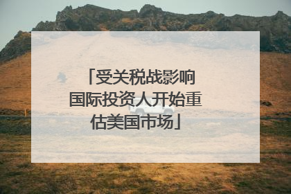 受关税战影响 国际投资人开始重估美国市场