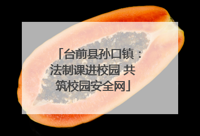 台前县孙口镇：法制课进校园 共筑校园安全网