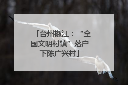 台州椒江：“全国文明村镇”落户下陈广兴村