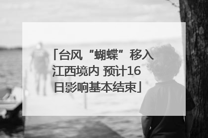 台风“蝴蝶”移入江西境内 预计16日影响基本结束