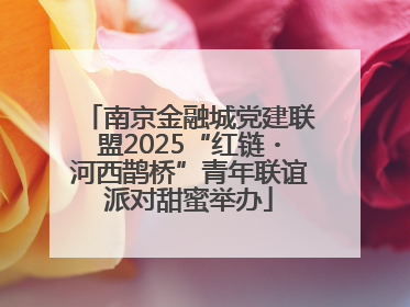南京金融城党建联盟2025“红链・河西鹊桥”青年联谊派对甜蜜举办
