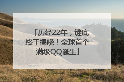 历经22年，谜底终于揭晓！全球首个满级QQ诞生