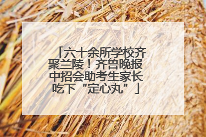 六十余所学校齐聚兰陵！齐鲁晚报中招会助考生家长吃下“定心丸”