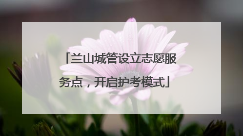 兰山城管设立志愿服务点，开启护考模式